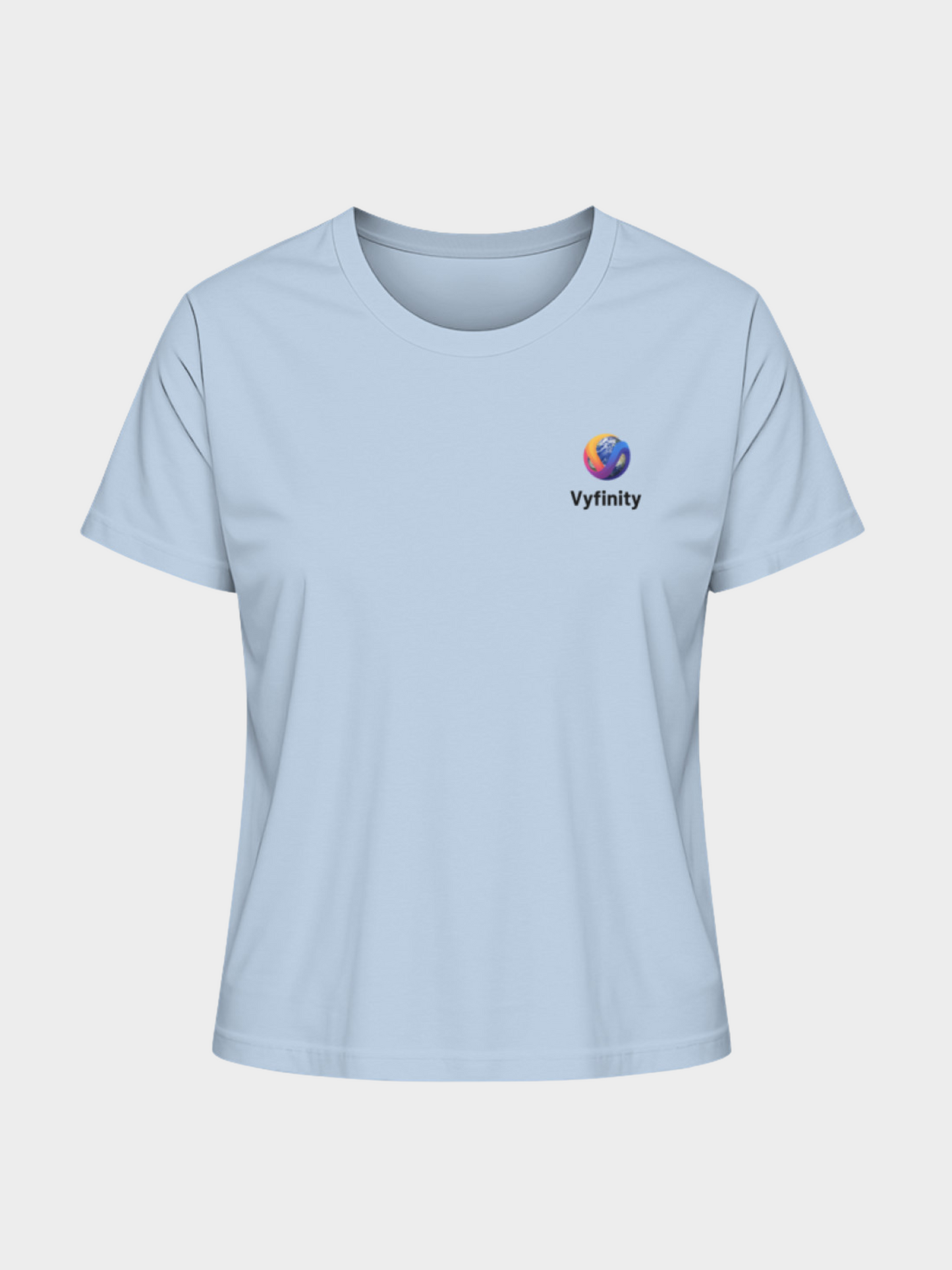 Vyfinity Organic Shirt – Damen Bio-T-Shirt mit schwarzem Logo