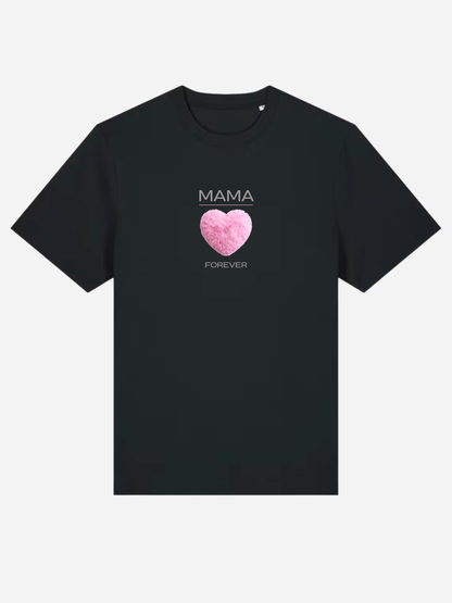 Vyfinity Mama Forever Rosa Herz Relaxed Premium T-Shirt – 215 GSM