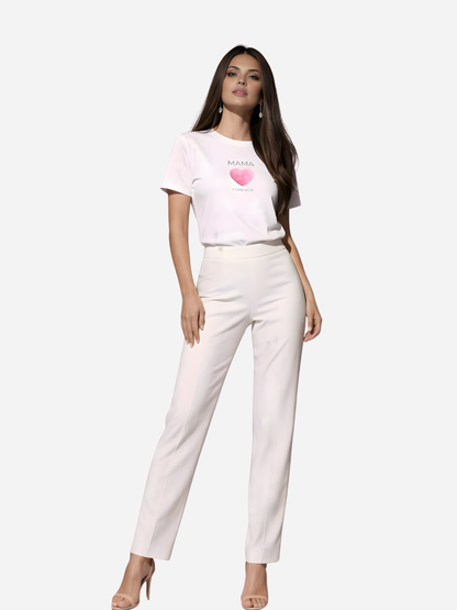 Vyfinity Mama Forever Rosa Herz Relaxed Premium T-Shirt – 215 GSM