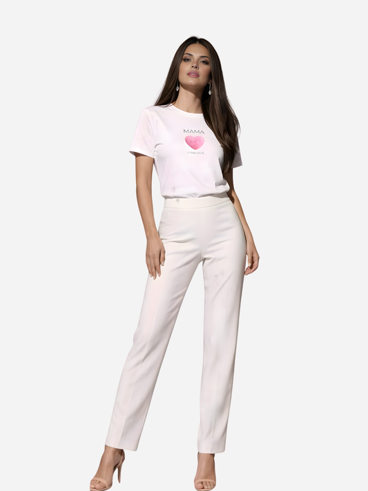 Vyfinity Mama Forever Rosa Herz Relaxed Premium T-Shirt – 215 GSM