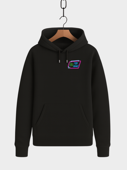 Vyfinity Hoodie schwarz Vorderseite mit Time is Money Brustlogo Urban Fashion