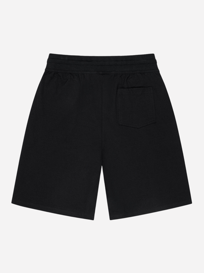 Vyfinity Omerta Shorts Rückseite – schwarze Herren Streetwear Shorts mit Gesäßtasche