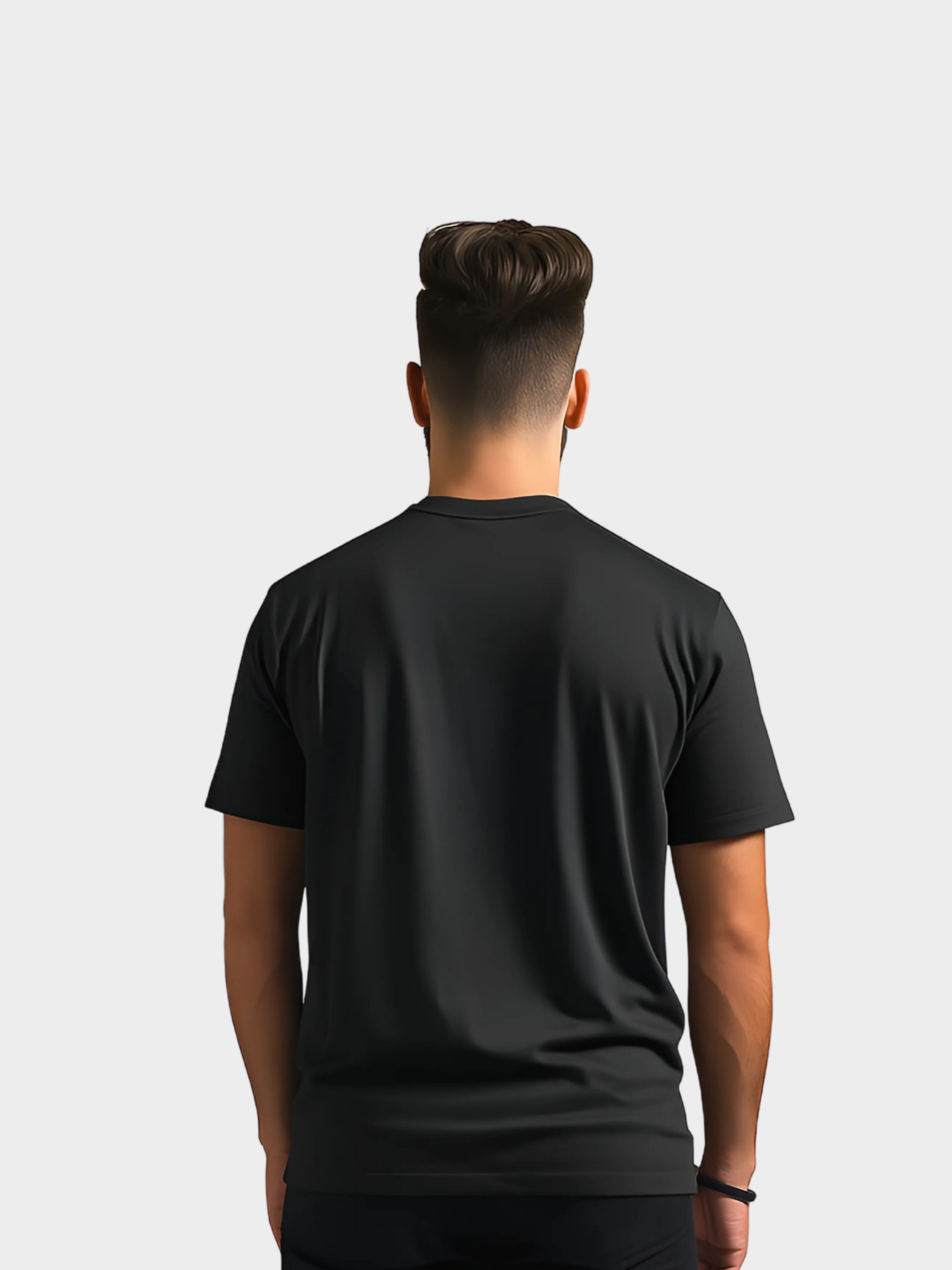 Vyfinity T-Shirt in Schwarz, Rückseite ohne Motiv, cleanes Design für minimalistischen Lifestyle-Look. Schlichtes Streetwear-Shirt, ideal kombinierbar für Casual und Urban Outfits.